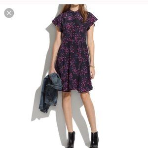 Madewell Silk Dress in Night Orchid 2